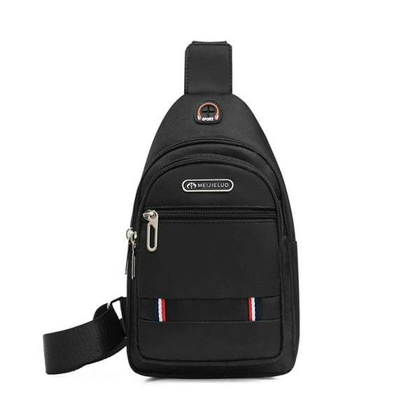 OUSITAID Waterproof Chest Shoulder Bag Men Waist Anti-theft Crossbody Purse (Black)
