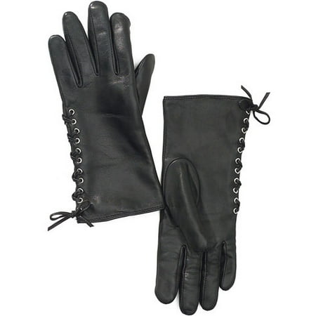 Leather Lace-Up Gloves