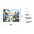thumbnail image 2 of Lighthouse Landing - Serene Sunset - From an Original Color Painting by Scott Westmoreland - Bamboo Fine Art 290gsm Paper (Unframed) 17x22in, 2 of 4