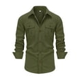 thumbnail image 1 of Birdeem Mode Décontractée pour Hommes, Col Rabattu à Boutons, Manches Longues avec Blouses et Chemises, 1 of 1