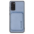 thumbnail image 3 of Cutyskin Carbon Fiber Texture PU Leather Case for Samsung Galaxy S20 FE, with Detachable Card Holder, Compatible Magsafe Charging, Ultra Thin Design Shockproof Phone Case for Galaxy S20 FE, Blue, 3 of 7