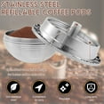 thumbnail image 2 of Stainless Steel Coffee Capsule Reusable Coffee Pods Practical Coffee Pod Refill Kit with Filling Spoon Brush Coffee Tamper Complete Coffee Capsule Refill Kit for Making Coffee-sliver-, 2 of 8