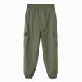 thumbnail image 4 of Gibobby Boys Pants Toddler Baby Boy Winter Active Jogger Pants Elastic Waist Pocket Solid Color Athletic Sweatpant 2T 3T 4T 5T 6T 7T 8T Little Boys Winter Pants(6-7 Years,Green), 4 of 7
