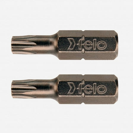 Felo 10299 Torx T10 x 1" Bits on 1/4" stock - 2 per pkg