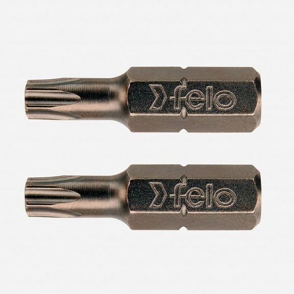 Felo 10299 Torx T10 x 1" Bits on 1/4" stock - 2 per pkg