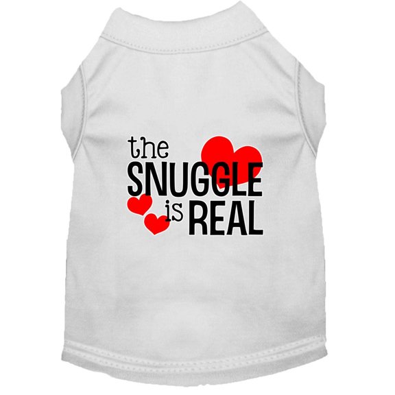 Pet Dog  Cat Shirt Screen Printed, "The Snuggle Is Real"