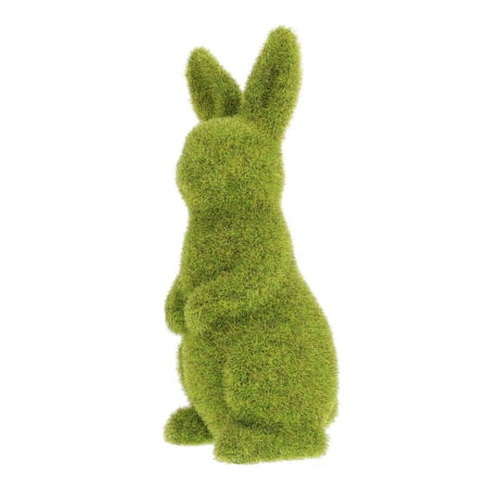 

Easter Bunny Decoration Moss Statue Ornaments Rabbit Sculpture Lawn Dining Table Natural Resin