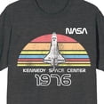 thumbnail image 7 of NASA Colorful Semi Circle Art Juniors Anthra Melange T-shirt-3XL, 7 of 7