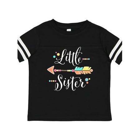 

Inktastic Little Sister- dots and arrow Gift Toddler Toddler Girl T-Shirt
