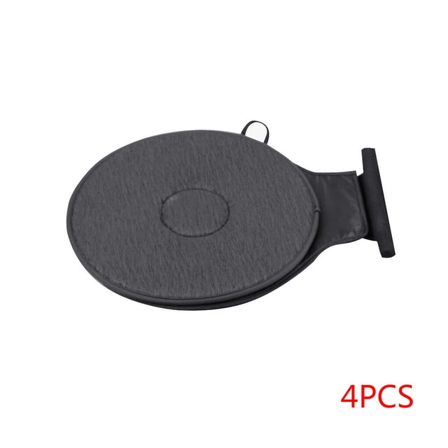 Advancent Asiento giratorio de espuma viscoelástica para silla de coche, cojín de ayuda para la movilidad, cojín de oficina Decoración del hogar gris profundo 4 piezas