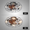 thumbnail image 4 of KPIBEST Farmhouse Ceiling Fan Caged Ceiling Fans with Remote,6 Speeds Fandaliers Bladeless Ceiling Fan for Dinner Room,Bedroom,Living Room,Kitchen, 4 of 12