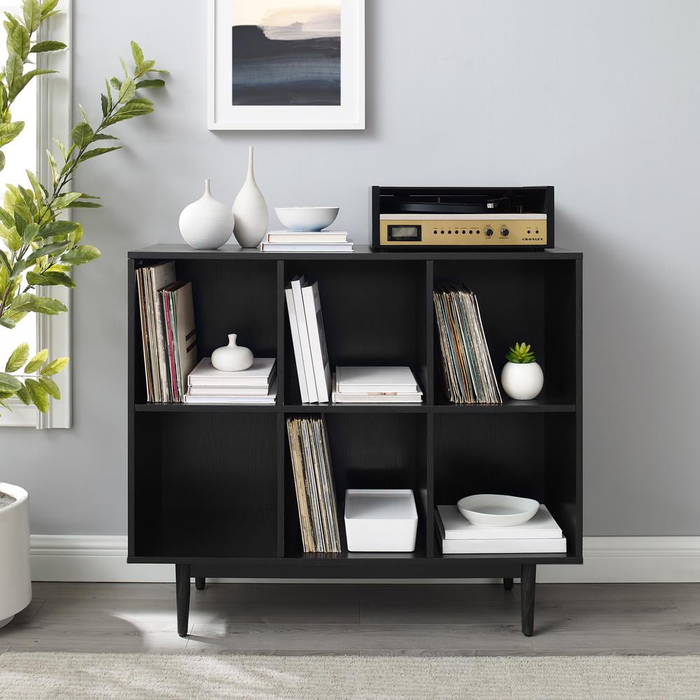 Liam 6 Cube Bookcase Black