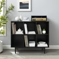 thumbnail image 3 of Crosley Furniture Liam 6 Cubby Wooden Record Storage Cube Bookcase in Black, 3 of 9