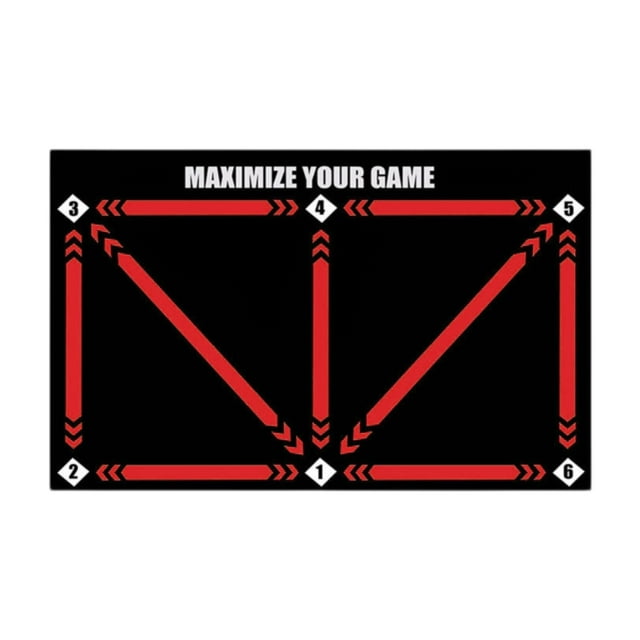 koolsoo Football Training Mat Lightweight Agility Footstep Training Mat for Home Use Red
