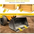 thumbnail image 3 of Garvee Tractor Bucket Protector, 2pcs Ski Edge Protector with Double Lock Nuts, Bucket Edge Anti-Skid Device, Heavy Duty Steel Bucket Attachment for Spreading Gravel, Snow Leaves Removal, Yellow, 3 of 6