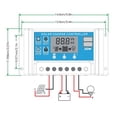 thumbnail image 3 of Matsuzay Regulador de panel solar Controlador de carga de Pantalla LCD Gestión de carga PWM de 4 etapas completa Electrodomésticos Azul 30A Matsuzay HA5851-03B, 3 of 6