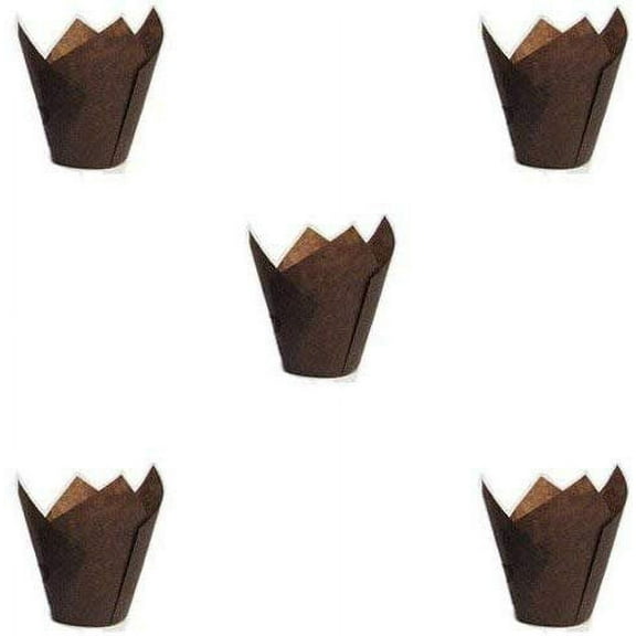 Novacart Tulip Baking Cup, Brown 180, 1-3/8" to 2-1/2" High