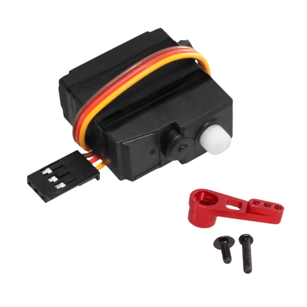 Dispositivo electromecánico servo de 3 cables, repuestos para coches modelo 46T 1/16, accesorios, componente de engranaje de dirección sin escobillas, rojo