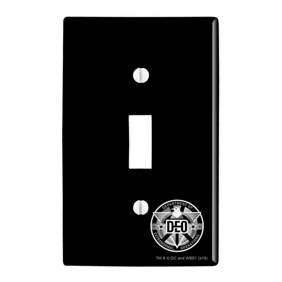 Supergirl TV Series DEO Department of Extranormal Operations Emblem Plastic Wall Decor Toggle Light Switch Plate Cover