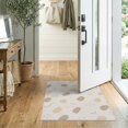 thumbnail image 2 of ODIKA 2'x3' Beige Abstract Shapes Washable Throw Rug Modern Scattered Geometric With Curved Lines Dots Diamond Accents Non-Slip, Low Profile, Flatwoven, Easy Care for Hallway, Study Room, 2 of 7