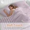 thumbnail image 5 of Purple Striped Bedding 3 Piece Duvet Cover Set Full Size, Modern Simple Farmhouse Beige Vintage Soft Microfiber Comforter Cover with Zipper Closure & Pillowcases, Wrinkle & FadeResistant Quilt Cover, 5 of 9