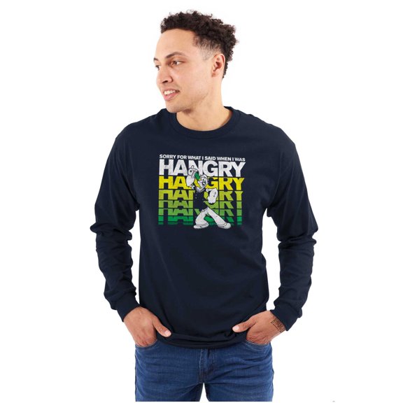 Popeye Sorry I Was Hangry Funny Retro Long Sleeve TShirt Men Women Brisco Brands S