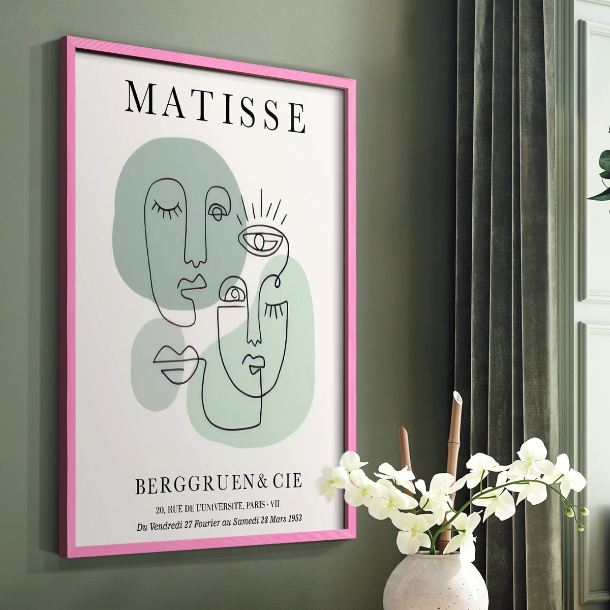 Matisse CLXXIX Framed Print in Pink Solid Wood 8 x 10 Framed Print