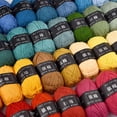 thumbnail image 2 of Hilo de ganchillo de algodón de leche de 50g, Lanas teñidas de costura de lana de 4 capas para manualidades de ganchillo, suéter, sombrero, bufanda para muñecas, tejido DIY Dengxun unisex, 2 of 2