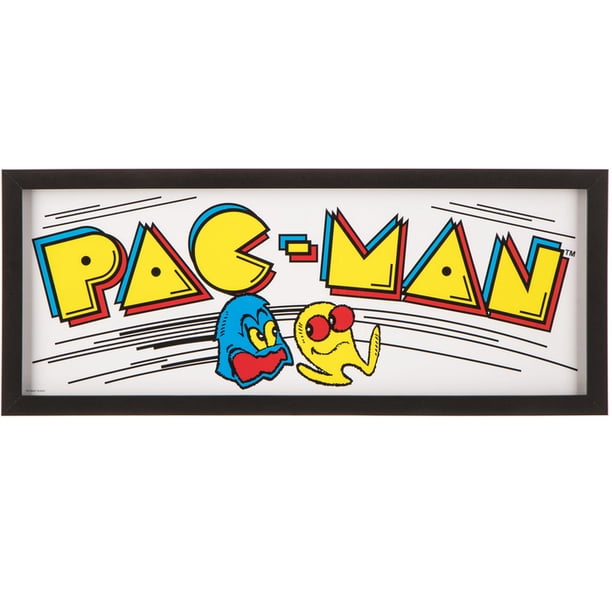 PacMan Video Game Framed Wall Art Home Decoration Theater