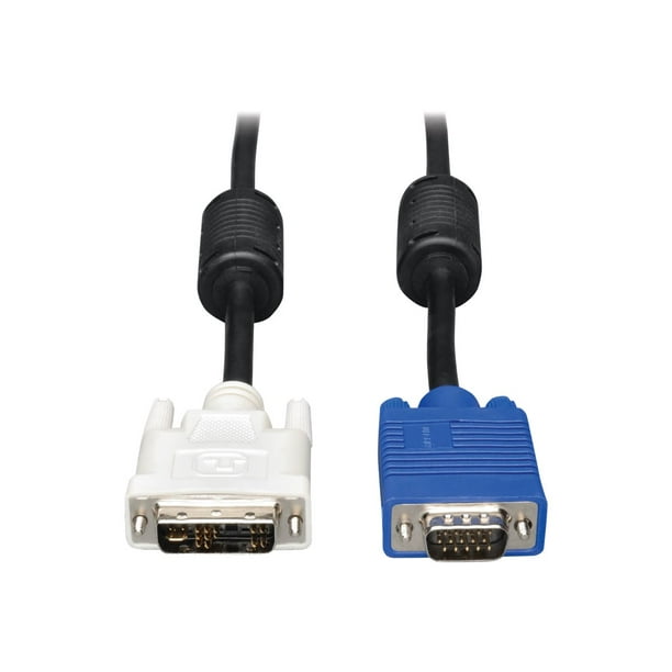 Eaton Tripp Lite Series 6 ft (m) DVI to VGA High-Resolution Adapter Cable with RGB Coaxial (DVI-A to HD15 M/M),. (1.8 M) - Câble d'Affichage - DVI-I à HD-15 (VGA) (M) - 6 ft - Moulé