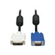 Eaton Tripp Lite Series 6 ft (m) DVI to VGA High-Resolution Adapter Cable with RGB Coaxial (DVI-A to HD15 M/M),. (1.8 M) - Câble d'Affichage - DVI-I à HD-15 (VGA) (M) - 6 ft - Moulé – image 1 sur 4
