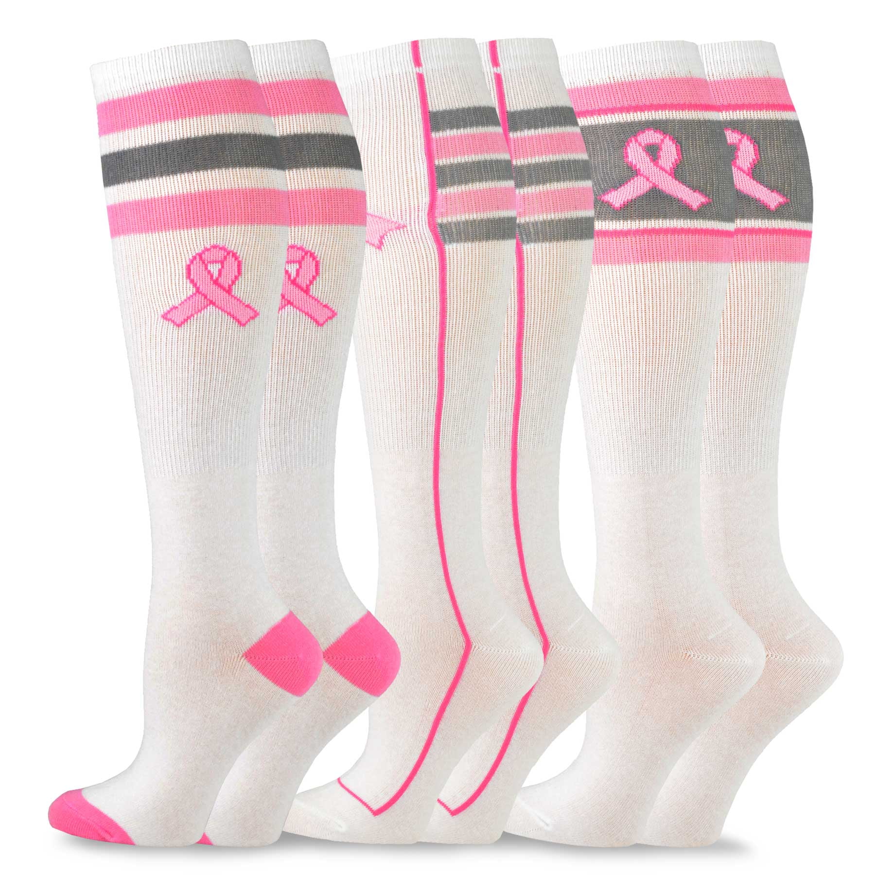 TeeHee Socks TeeHee Breast Cancer Awareness Cotton Knee High Socks