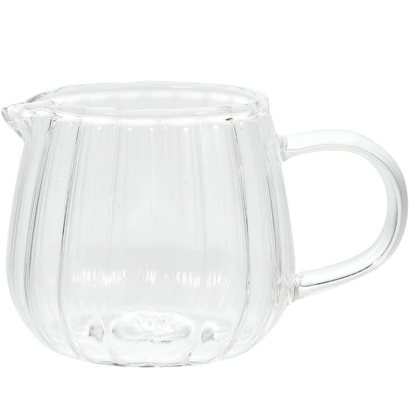ACDANC Glass Creamer Pitcher Cup Coffee Creamer Jar with Pour Spout Mini Glass Milk Jug (60ml)