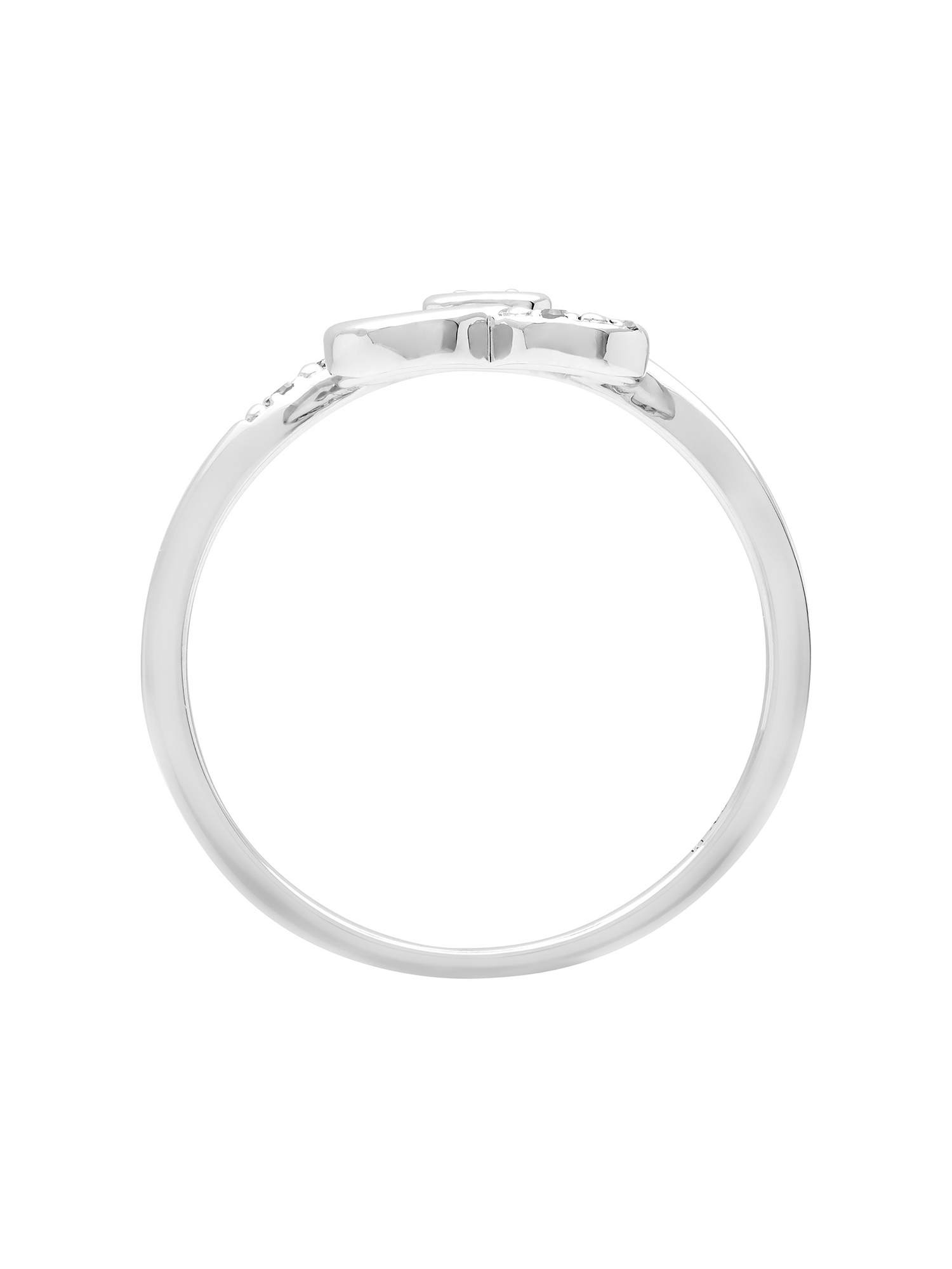 Diamond-Accent Heart Sterling Silver Women's Promise Ring