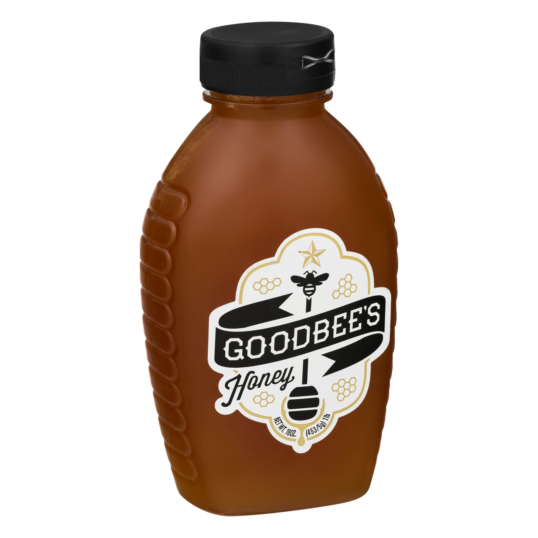 Round Rock Goodbee's Honey, 16 oz Plastic Squeeze Bottle