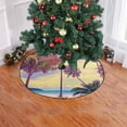 thumbnail image 2 of FMSHPON Tropical Summer Palm Tree Xmas Christmas Tree Skirt Stand Mat for Holiday Party Decoration Indoor Outdoor 36 inches, 2 of 3