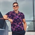 thumbnail image 4 of Balery Purple Dreamcatcher Camisa Polo de Hombre con Estampado, de Manga Corta y Tejido Medio, Camisa Tipo Golf Polo-Medium, 4 of 6