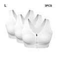 thumbnail image 3 of Sujetador deportivo Qarigey para mujer 3 piezas sin aros posquirúrgico Blanco L, 3 of 6