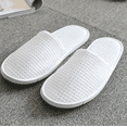 Torubia 10 Pairs Waffle Closed Toe White Spa Slippers Hotel Slippers Fit Most Men and Women for