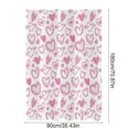 thumbnail image 3 of Valentine's Day Shower Curtain, Weighted Bottom Romantic Love Theme Pink and Red Little Heart Fabric Bathroom Curtain Home Decor Waterproof Washable with Hooks, 3 of 6