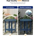 thumbnail image 5 of YEFU Outdoor Side Table 2-Tier HIPS Adirondack Patio End Tables Weather Resistant Small Coffee Table (Navy, 1PC), 5 of 7