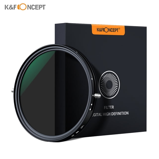 K&F CONCEPT 72mm 2-in-1 Variable Adjustable Filter Neutral Density Fader 5-Stop ND2-ND32 and CPL Circular Polarizing Filter Ultra-thin with Cleaning Cloth for Canon Sony Nikon Camera Lens