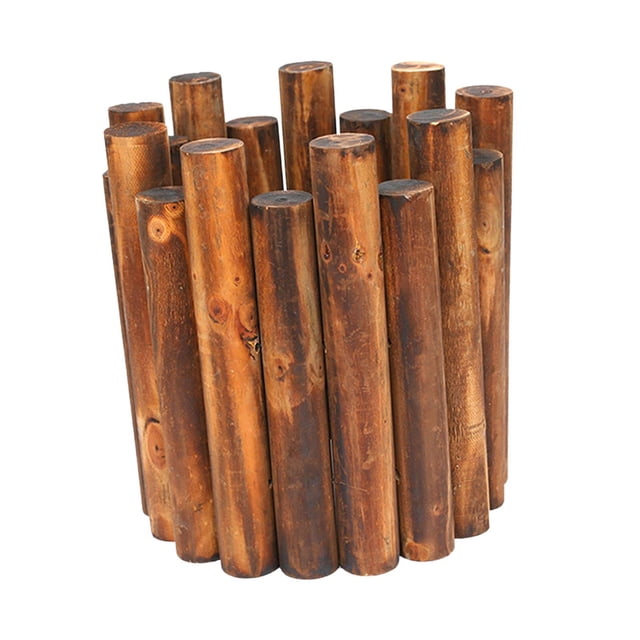 Fengbin Decorative Wooden Garden Fence Staggered Landscaping Edging Border DIY Fence for L