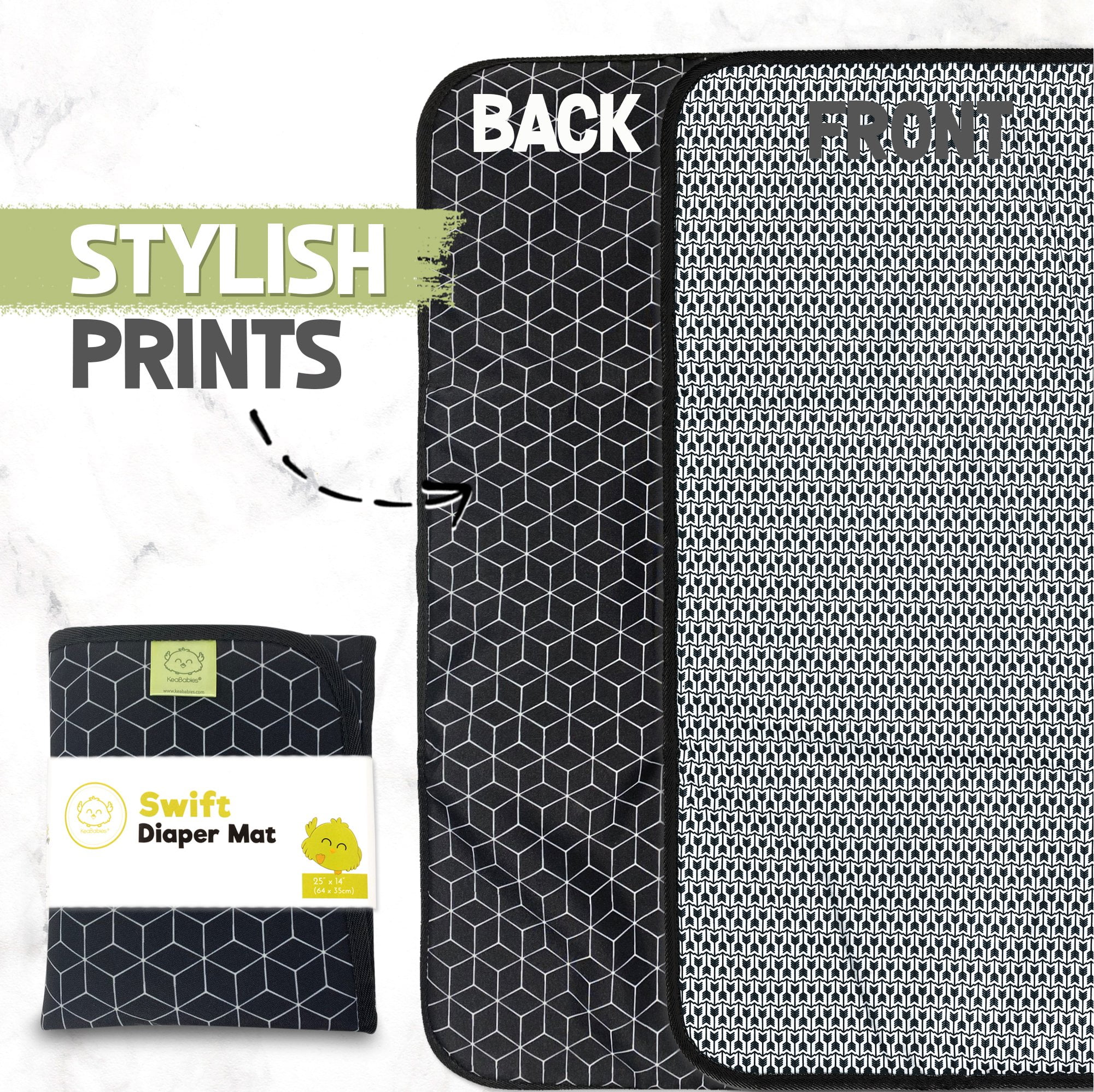Lightweight Changing Pads For Baby Travel Diaper Change Mat Machine Washable Small Changing Pad Portable Diaper Changing Pad Black Geo Baby Changer Waterproof Foldable Baby Changing Mat