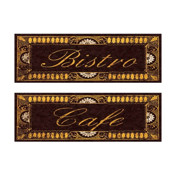 Vintage, French Bistro and Cafe Signs; Kitchen Decor; Two 20X8 Poster Prints
