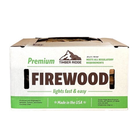 Timber Ridge Premium Boxed Firewood 0.65 cu ft for Fireplaces and Camping