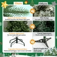 thumbnail image 6 of LAMPHOME 7FT PE/PVC Mixed Christmas Tree - 2257 Lush Tips, 3-Part Hinged, Metal Stand for Festive Ambiance, 6 of 8