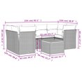 thumbnail image 2 of vidaXL Garden Sofa Set Beige, Brown, Cream White, 2 of 5