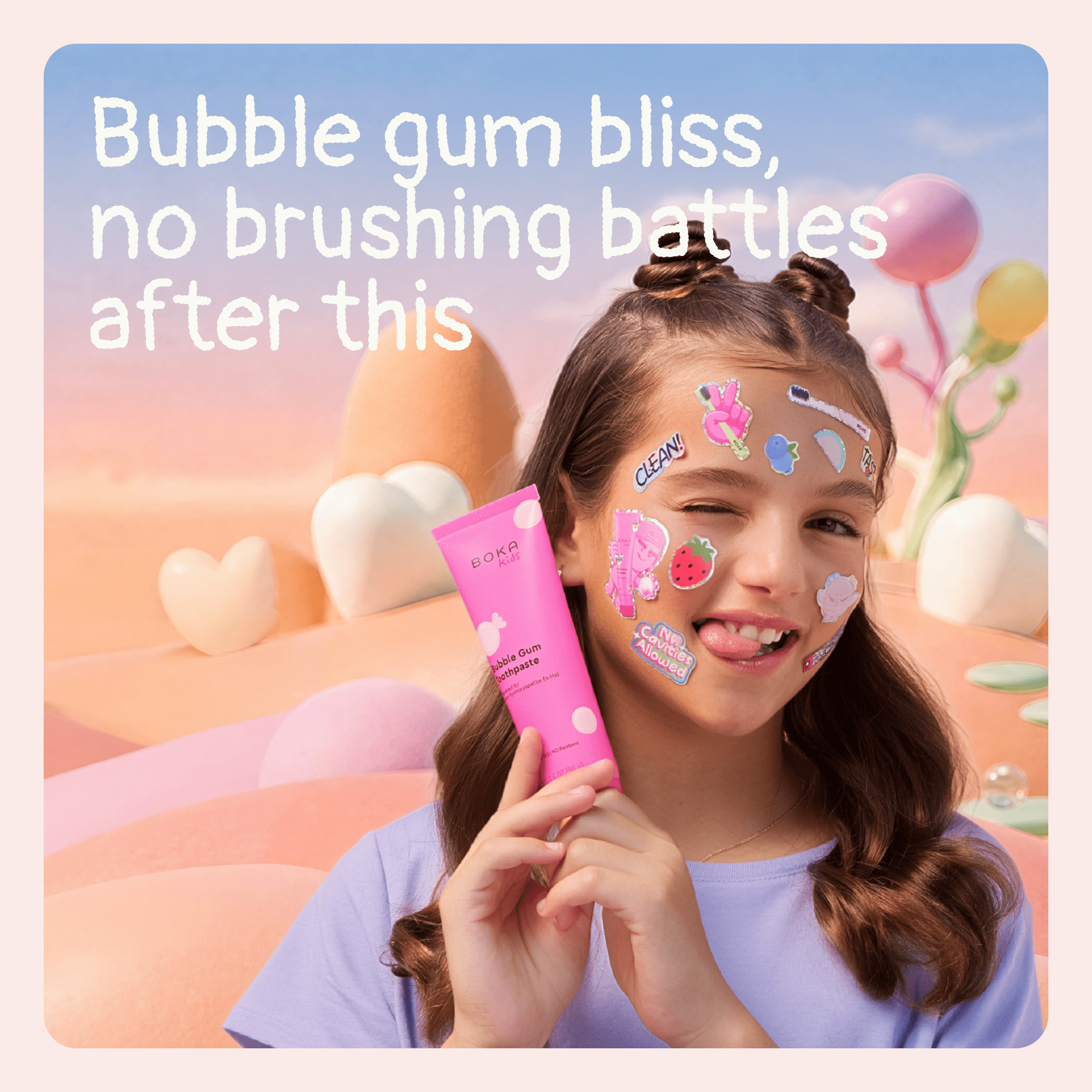 Boka Fluoride Free, Nano-Hydroxyapatite Kids Toothpaste, Bubblegum, 3.4oz
