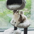 thumbnail image 5 of PetPals 50"H 4-Lvl Cat Tree with 3 Handwoven Basket Perches, Paper Rope Scratching Posts. Grey, 5 of 9